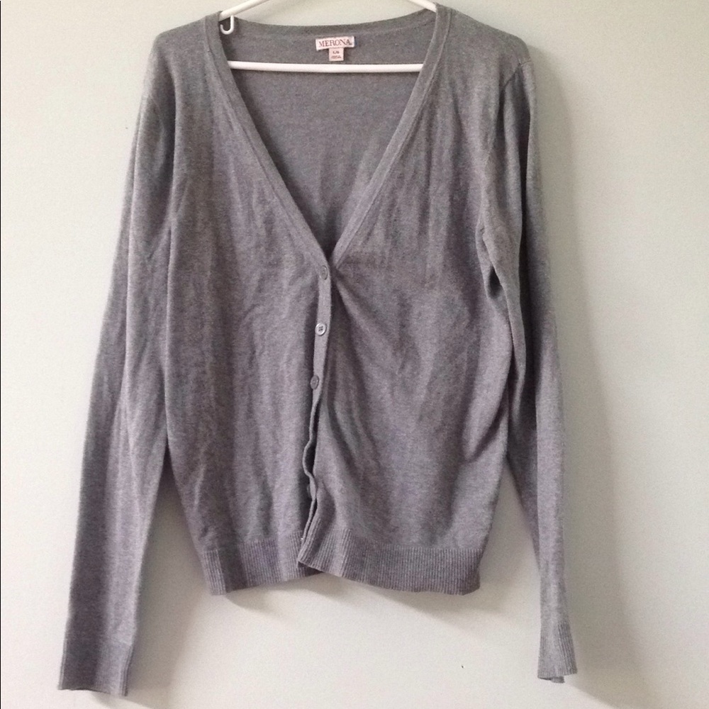 Gray cardigan